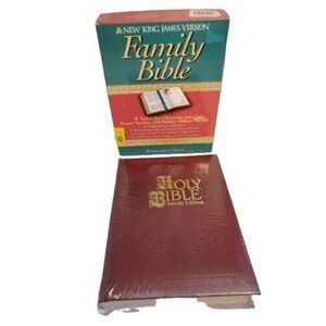 Holy Bible Family Edition Hardcover King James Version Wedding Christmas Easter